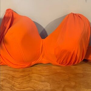 Swimsuits For All Orange Women's Underwire Bikini Top